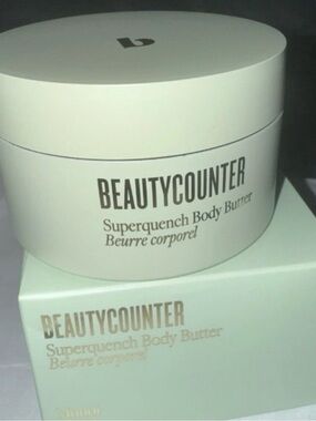 Beautycounter Superquench Body Butter - Mint Jar, Cream Butter